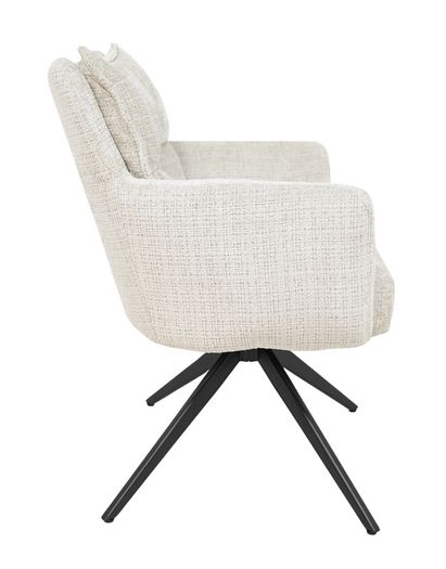 Cremona Swivel Armchair Light Grey Chenille 360