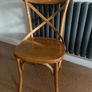 Vintage Rattan Bentwood X Cross back dining chair Farmhouse Country Image 8