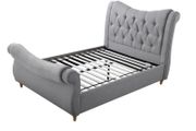 Grey Double Bed - Curved Design