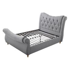 Grey Double Bed - Curved Design