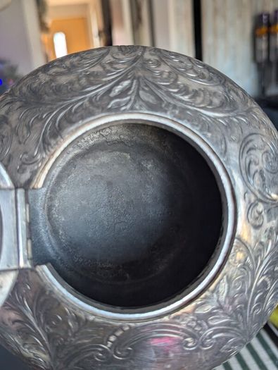 Silverware antique teapot