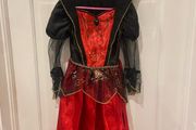 Halloween vampire dress and headband age 7-8