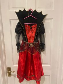 Halloween vampire dress and headband age 7-8