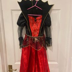 Halloween vampire dress and headband age 7-8