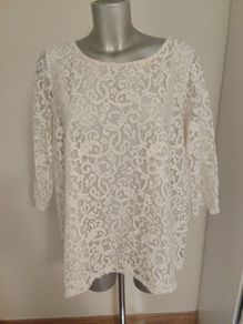H&M cream lace blouse size 2XL UK22 EU50 Perfect condition Postage included