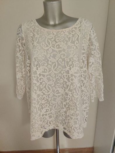 H&M cream lace blouse size 2XL UK22 EU50 Perfect condition Postage included