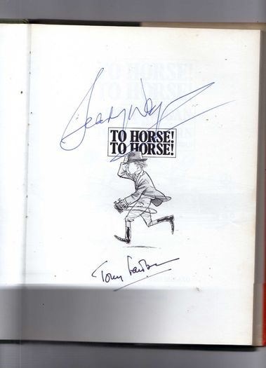 To Horse !  To Horse !  Terry Wogan & Tony Fairbairn - Signed First Edition - Rare