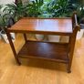 Vintage Two Tier Serving Trolley Exquisite Mid-century Teak Bar Drinks Trolley Image 10