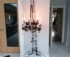 Iron candelabra 7 foot tall unit