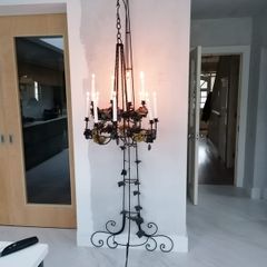 Iron candelabra 7 foot tall unit