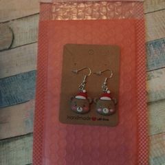 Christmas Teddy Bear Earrings
