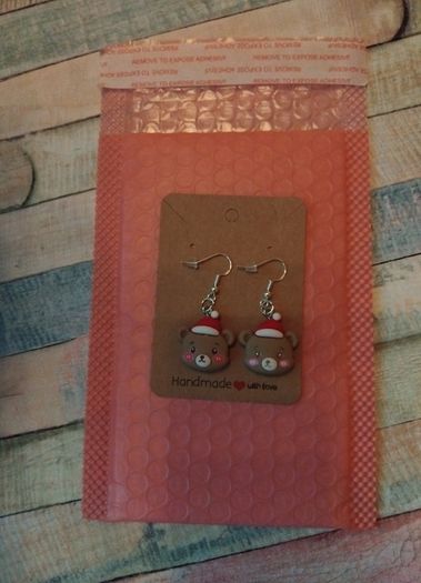 Christmas Teddy Bear Earrings