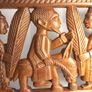 African  relief figurines /statues/ carving wood relief 3 villagers and a donkey ornaments decor masks home wooden hand carved tribal great gift presents hard wood timber beautiful decorative piece Image 3