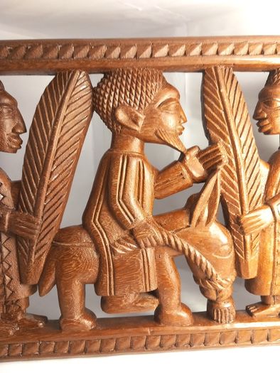 African  relief figurines /statues/ carving wood relief 3 villagers and a donkey ornaments decor masks home wooden hand carved tribal great gift presents hard wood timber beautiful decorative piece