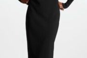 COS batwing black midi dress