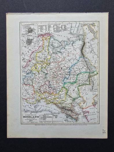 Set of 5 Antique Maps 1849 1850  Meyers Zeitung Atlas