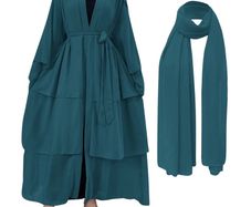 Brand New OBEEII Abaya Muslim Women Chiffon Loose Long Cardigan