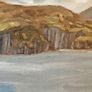Original 1976 D Delahunt oil on Canvas Painting title "Entrance to Dingle Harbour" Image 7