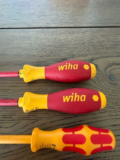 VDE Large Flat Head screwdrivers 1000v insulated