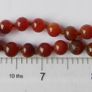 Vintage Natural Red Carnelian Agate Bead Necklace strung on a silk cord length 20" Image 10