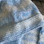 Blue and white cardigan and hat 6 to 9 mths Image 3