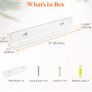 Floating Shelves for Vinyl Record, 6 Pack 12" Clear Plastic Wall Shelf Room Decor for Book/Photo/Picture/Makeup Display in Bedroom, Living Room, Bathroom Storage and Organization Image 2