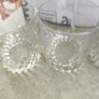 Multi-Purpose Crystal Beverage Tumbler Drinking Glass Set of 4 each 2 matching not stamped.. Image 9