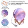 3D Lamp,Galaxy Projector Night Light,Moon Lamp,Mood Light,8cm/3.15'' 3D Print LED Moon Light with Touch Control and USB Rechargeable,Dimmable Light (FREE SHIPPING) Image 6