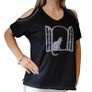 Tops Women Coldshoulder cat Image 4