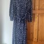 Emily & Me V neck purple navy midi dress UK 16 Image 8