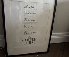 The coffee guide poster and frame