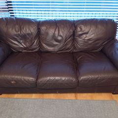 Three seater leather sofa