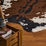 Cowhide Rug (4.6ft x 5.2ft) - Cow Print Area Rug for a Western Boho Decor - Synthetic, Cruelty-Free Animal Hide Carpet with No-Slip Backing Image 6