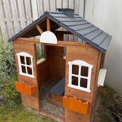 Outdoor wooden children playhouse