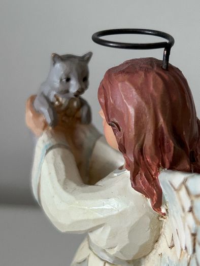 Jim Shore , adorable cat and an angel, Faithful friend,