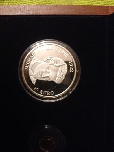 RARE Ireland Double Set Gold & Silver Proof Coin Set 2012. Michael Collins. 90th. Anniversary