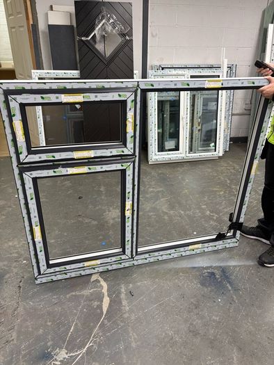 3 Anthracite grey on White windows