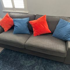 Large sofa in good condition dark grey.