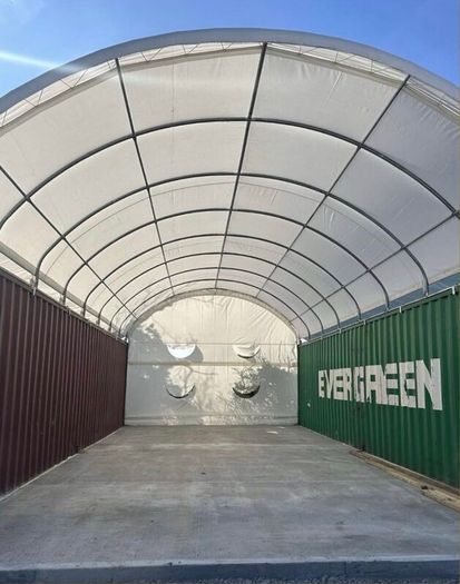 Container Shelter C2040H  20x40 In Stock rear wall