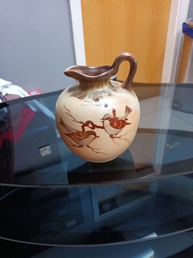 Vintage Spanish  Glazed Jug Or Pitcher.