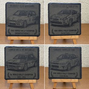 Classic Rally Legends Engraved Slate Display Set