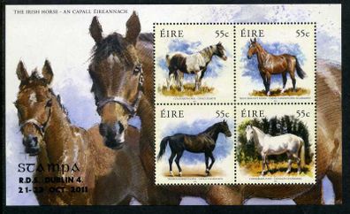 2011 Ireland Stampa Public Souvenir The Irish Horse Commemorative Stamps Miniature Sheet Overprinted for Stampa Mint Never Hinged (MNH)