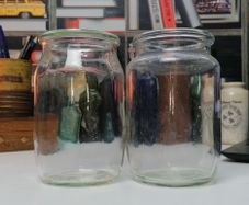 5 - Set of 2 Vintage Glass Jars 700ml