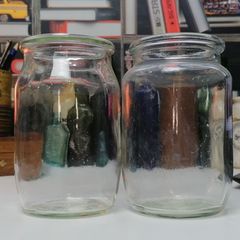 5 - Set of 2 Vintage Glass Jars 700ml