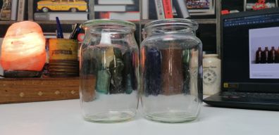 5 - Set of 2 Vintage Glass Jars 700ml
