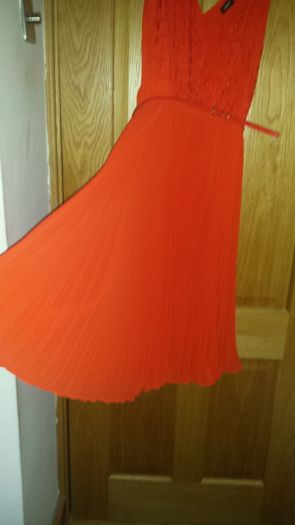 Burnt orange oasis dress
