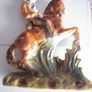 Pair of Staffordshire Figures Cowboy Cowgirl Horseback 19th Century Image 6