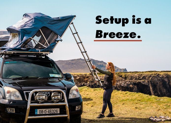 Crua AER Maxx 4-5 Person Rooftop Tent with Ladder in Green with Gray Flysheet New From Our Warehouse - Collection Only & Free Installation