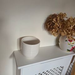 Stylish White Ceramic Plant Pot