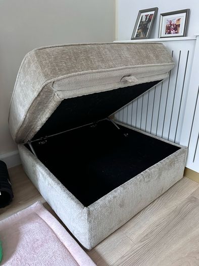 NEXT 3 Seater Sofa + Storage Footstool (Stamford Grand Relaxed Sit)